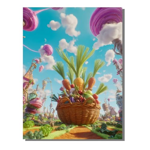 5D Diamond Painting Erwachsene, Diamant Malerei Kinder Anfänger, DIY Essen Gemüse Diamant Painting Bilder Erwachsene Bastelset Geeignet Als Geschenk, Zur Entspannung und Als Wanddeko 80x100 cm SYLF539 von YALNSENN