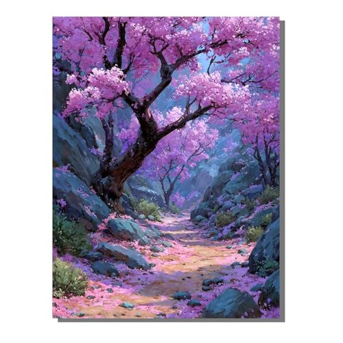5D Diamond Painting Erwachsene, Diamant Malerei Kinder Anfänger, DIY Landschaft Baum Diamant Painting Bilder Erwachsene Bastelset Als Geschenk Zur Entspannung und Als Wanddeko 30x40 cm SYLF99 von YALNSENN
