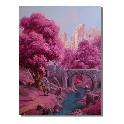 5D Diamond Painting Erwachsene, Diamant Malerei Kinder Anfänger, DIY Landschaft Brücke Diamant Painting Bilder Erwachsene Bastelset Als Geschenk Zur Entspannung und Als Wanddeko 30x40 cm SYLF513 von YALNSENN