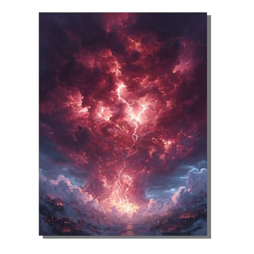5D Diamond Painting Erwachsene, Diamant Malerei Kinder Anfänger, DIY Landschaft Rauch Diamant Painting Bilder Erwachsene Bastelset Als Geschenk Zur Entspannung und Als Wanddeko 40x50cm SYLF75 von YALNSENN