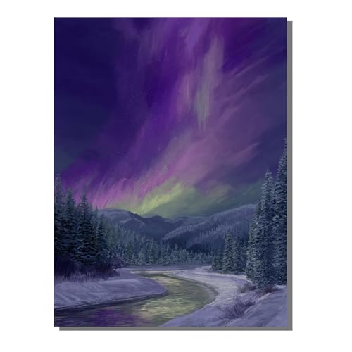 5D Diamond Painting Erwachsene, Diamant Malerei Kinder Anfänger, DIY Landschaft Sternenhimmel Diamant Painting Bilder Erwachsene Bastelset Als Geschenk Zur Entspannung und Als Wanddeko 40x50cm SYLF128 von YALNSENN