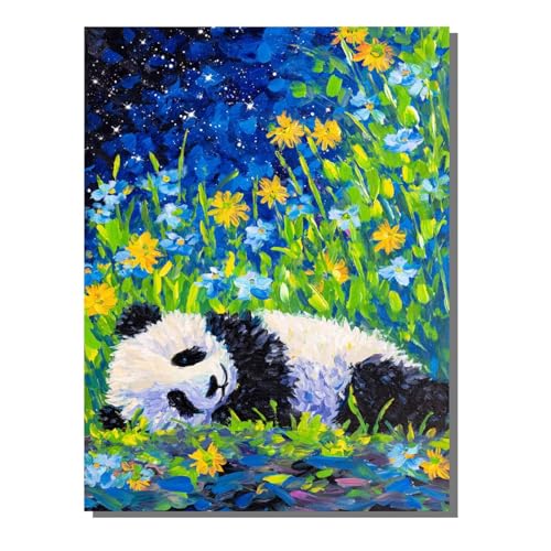 5D Diamond Painting Erwachsene, Diamant Malerei Kinder Anfänger, DIY Panda Abstrakt Diamant Painting Bilder Erwachsene Bastelset Als Geschenk Zur Entspannung und Als Wanddeko 30x40 cm SYLF488 von YALNSENN