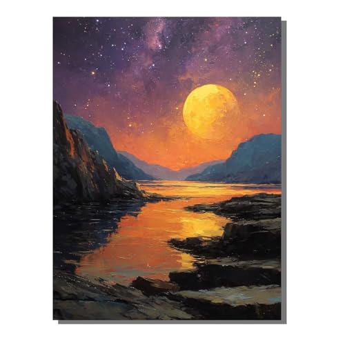 5D Diamond Painting Erwachsene, Diamant Malerei Kinder Anfänger, DIY Sternenhimmel Abstrakt Diamant Painting Bilder Erwachsene Bastelset Als Geschenk Zur Entspannung und Als Wanddeko 30x40 cm SYLF11 von YALNSENN