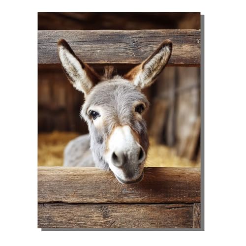 5D Diamond Painting Erwachsene, Diamant Malerei Kinder Anfänger, DIY Tier Esel Diamant Painting Bilder Erwachsene Bastelset Geeignet Als Geschenk, Zur Entspannung und Als Wanddeko 50 x 70 cm SYLF473 von YALNSENN