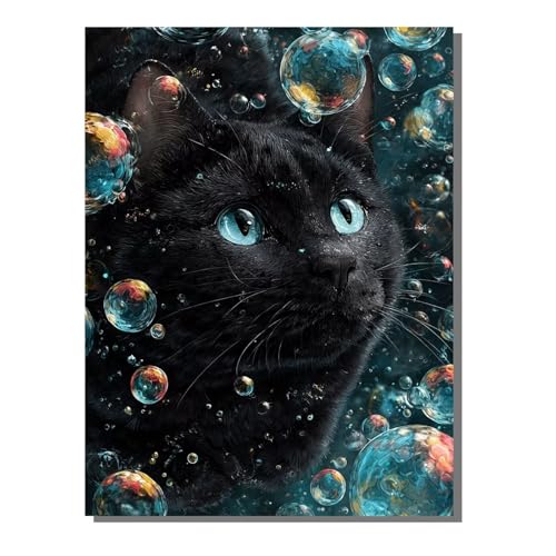 5D Diamond Painting Erwachsene, Diamant Malerei Kinder Anfänger, DIY Tier Katze Diamant Painting Bilder Erwachsene Bastelset Geeignet Als Geschenk, Zur Entspannung und Als Wanddeko 40x50cm SYLF26 von YALNSENN