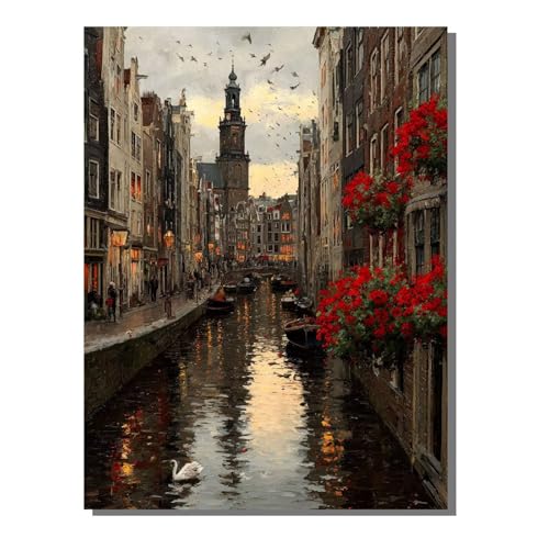 5D Diamond Painting Erwachsene, Diamant Malerei Kinder Anfänger, DIY Venedig Stadt Diamant Painting Bilder Erwachsene Bastelset Geeignet Als Geschenk, Zur Entspannung und Als Wanddeko 40x50cm SYLF91 von YALNSENN