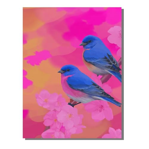 5D Diamond Painting Erwachsene, Diamant Malerei Kinder Anfänger, DIY Vogel Blume Diamant Painting Bilder Erwachsene Bastelset Geeignet Als Geschenk, Zur Entspannung und Als Wanddeko 60x80 cm SYLF795 von YALNSENN