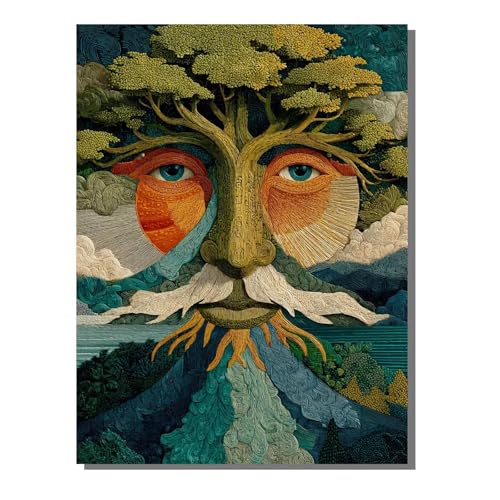 Abstrakt Baum Diamond Painting Erwachsene, 5D Diamant Kunst Kinder Kits, DIY Erwachsene Mosaikherstellung Basteln Diamant Malerei Bilder Set für Weihnachten Wanddekoration, Geschenke 40x50cm SYLF92 von YALNSENN