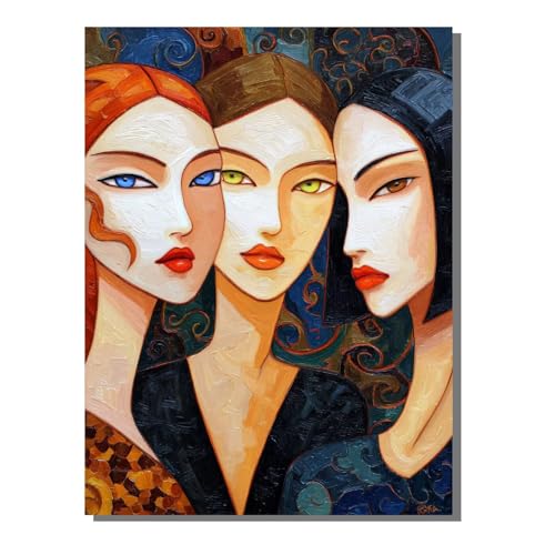 Abstrakt Frau Diamond Painting Erwachsene, 5D Diamant Kunst Kinder Kits, DIY Erwachsene Mosaikherstellung Basteln Diamant Malerei Bilder Set für Wanddekoration, Geschenke 50 x 70 cm SYLF787 von YALNSENN