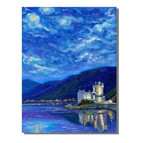 Abstrakt Landschaft Diamond Painting Erwachsene, 5D Diamant Kunst Kinder Kits, DIY Erwachsene Mosaikherstellung Basteln Diamant Malerei Bilder Set für Wanddekoration, Geschenke 50 x 70 cm SYLF780 von YALNSENN