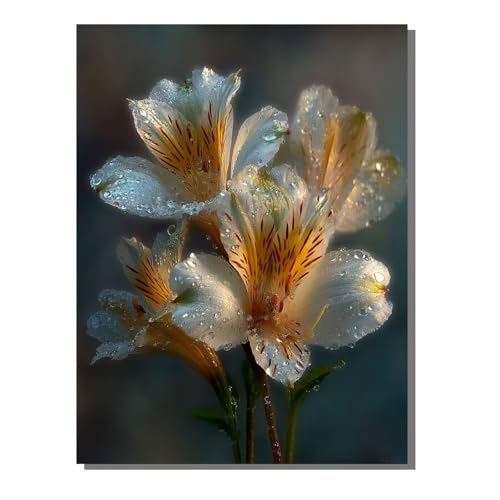 Blume Pflanze Diamond Painting Erwachsene, 5D Diamant Kunst Kinder Kits, DIY Erwachsene Mosaikherstellung Basteln Diamant Malerei Bilder Set für Weihnachten Wanddekoration, Geschenke 30x40 cm SYLF98 von YALNSENN