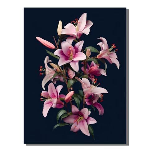 Blume Pflanze Diamond Painting Erwachsene, 5D Diamant Kunst Kinder Kits, DIY Erwachsene Mosaikherstellung Basteln Diamant Malerei Bilder Set für Weihnachten Wanddekoration, Geschenke 60x80 cm SYLF420 von YALNSENN