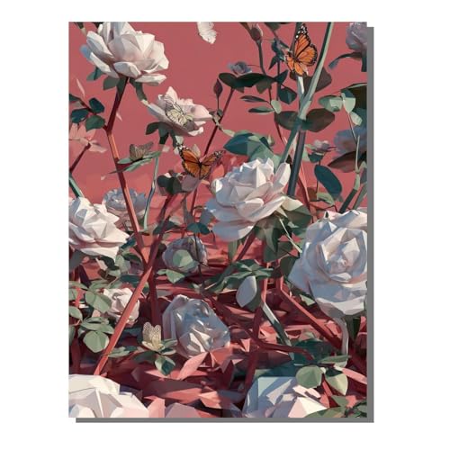Blume Schmetterling Diamond Painting Erwachsene, 5D Diamant Kunst Kinder Kits, DIY Erwachsene Mosaikherstellung Basteln Diamant Malerei Bilder Set für Wanddekoration, Geschenke 60x80 cm SYLF120 Blume Schmetterling Diamond Painting Erwachsene, 5D Diamant Kunst Kinder Kits, DIY Erwachsene Mosaikherstellung Basteln Diamant Malerei Bilder Set für Wanddekoration, Geschenke 60x80 cm SYLF120 von YALNSENN