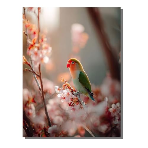 Blume Vogel Diamond Painting Erwachsene, 5D Diamant Kunst Kinder Kits, DIY Erwachsene Mosaikherstellung Basteln Diamant Malerei Bilder Set für Weihnachten Wanddekoration, Geschenke 40x50cm SYLF138 von YALNSENN