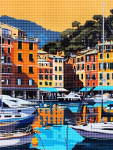 Diamond Painting Hafen Diamond Painting Erwachsene Groß XXL Landschaft Full drill Daiment Malerei Erwachsene, 5D Diamant Art Mosaic Bastelset Kunst-Design-Stickerei Set für Dekoration 70x95 cm R-4 Diamond Painting Hafen Diamond Painting Erwachsene Groß XXL Landschaft Full drill Daiment Malerei Erwachsene, 5D Diamant Art Mosaic Bastelset Kunst-Design-Stickerei Set für Dekoration 70x95 cm R-4 von YALNSENN