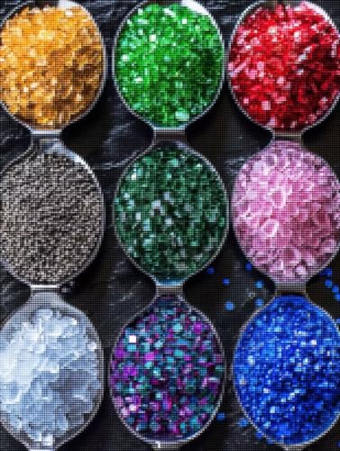 Diamond Painting Kinder Kristall 5D Diamond Painting Farbe Bilder DIY Full drill Crystal Strass Stickerei Mosaic Diamant Malerei Bastelset Geeignet Als Geschenk Entspannung und Wanddeko 70x95 cm 4-8 von YALNSENN