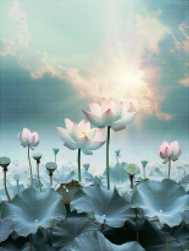 Diamond Painting Kinder Lotusteich 5D Diamond Painting Landschaft Bilder DIY Full drill Crystal Strass Stickerei Mosaic Diamant Malerei Bastelset Geschenke Frauen Geschenk und Wanddeko 60 X 80cm J-N Diamond Painting Kinder Lotusteich 5D Diamond Painting Landschaft Bilder DIY Full drill Crystal Strass Stickerei Mosaic Diamant Malerei Bastelset Geschenke Frauen Geschenk und Wanddeko 60 X 80cm J-N von YALNSENN