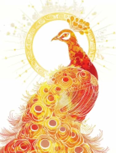 Diamond Painting Kinder Pfau 5D Diamond Painting Tier Bilder DIY Full drill Crystal Strass Stickerei Mosaic Diamant Malerei Bastelset Geeignet Als Geschenk Entspannung und Wanddeko 80 X 100cm T-H von YALNSENN