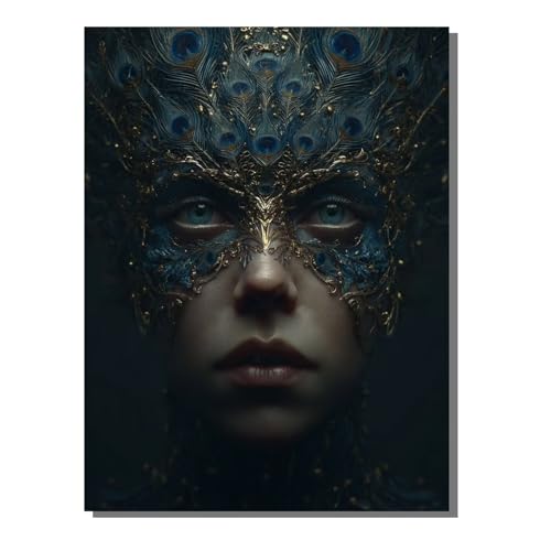 Gesicht Maske Diamond Painting Erwachsene, 5D Diamant Kunst Kinder Kits, DIY Erwachsene Mosaikherstellung Basteln Diamant Malerei Bilder Set für Weihnachten Wanddekoration, Geschenke 40x50cm SYLF660 Gesicht Maske Diamond Painting Erwachsene, 5D Diamant Kunst Kinder Kits, DIY Erwachsene Mosaikherstellung Basteln Diamant Malerei Bilder Set für Weihnachten Wanddekoration, Geschenke 40x50cm SYLF660 von YALNSENN