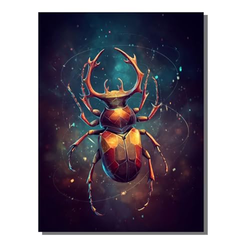 Käfer Insekt Diamond Painting Erwachsene, 5D Diamant Kunst Kinder Kits, DIY Erwachsene Mosaikherstellung Basteln Diamant Malerei Bilder Set für Weihnachten Wanddekoration, Geschenke 50 x 70 cm SYLF512 von YALNSENN