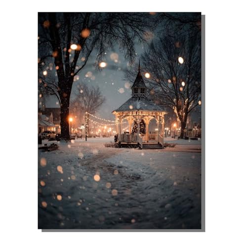 Kleine Stadt Landschaft Diamond Painting Erwachsene, 5D Diamant Kunst Kinder Kits, DIY Erwachsene Mosaikherstellung Basteln Diamant Malerei Bilder Set für Wanddekoration, Geschenke 40x50cm SYLF36 von YALNSENN