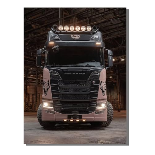LKW Landschaft Diamond Painting Erwachsene, 5D Diamant Kunst Kinder Kits, DIY Erwachsene Mosaikherstellung Basteln Diamant Malerei Bilder Set für Weihnachten Wanddekoration, Geschenke 40x50cm SYLF23 von YALNSENN