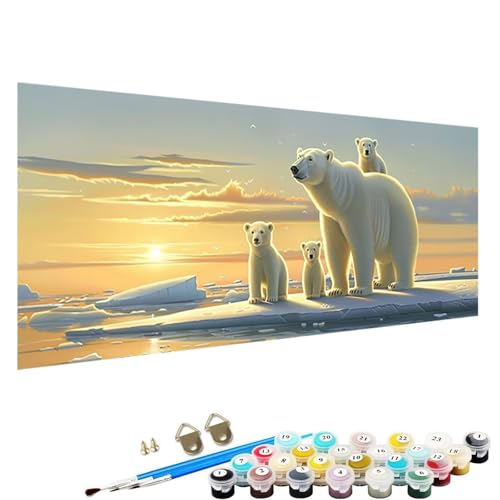 Malen Nach Zahlen Erwachsene, Sonnenuntergang Malen Nach Zahlen, Acrylpigment für Kinder GemäLdeleinwand, DIY Handgemalt öLgemäLde Kit für AnfäNger 30x60cm Malen-Nach-Zahlen Erwachsene EisbäR B-6p Malen Nach Zahlen Erwachsene, Sonnenuntergang Malen Nach Zahlen, Acrylpigment für Kinder GemäLdeleinwand, DIY Handgemalt öLgemäLde Kit für AnfäNger 30x60cm Malen-Nach-Zahlen Erwachsene EisbäR B-6p von YALNSENN