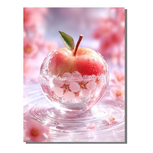 Obst Blume Diamond Painting Erwachsene, 5D Diamant Kunst Kinder Kits, DIY Erwachsene Mosaikherstellung Basteln Diamant Malerei Bilder Set für Weihnachten Wanddekoration, Geschenke 60x80 cm SYLF463 von YALNSENN