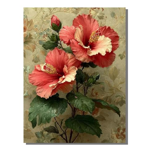 Pflanze Blume Diamond Painting Erwachsene, 5D Diamant Kunst Kinder Kits, DIY Erwachsene Mosaikherstellung Basteln Diamant Malerei Bilder Set für Weihnachten Wanddekoration, Geschenke 30x40 cm SYLF85 von YALNSENN