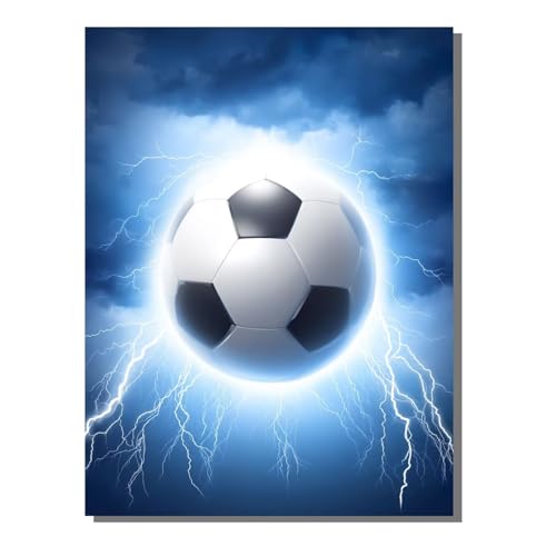Sportunterricht Sport Fußball Diamond Painting Erwachsene, 5D Diamant Kunst Kinder Kits, DIY Erwachsene Mosaikherstellung Basteln Diamant Malerei Bilder Set für Wanddekoration 50 x 70 cm SYLF778 von YALNSENN