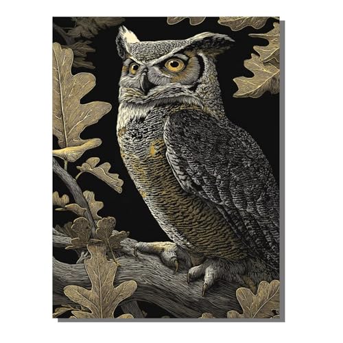 Tier Eule Diamond Painting Erwachsene, 5D Diamant Kunst Kinder Kits, DIY Erwachsene Mosaikherstellung Basteln Diamant Malerei Bilder Set für Weihnachten Wanddekoration, Geschenke 60x80 cm SYLF556 von YALNSENN
