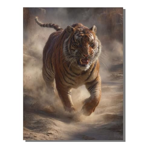 Tier Tiger Diamond Painting Erwachsene, 5D Diamant Kunst Kinder Kits, DIY Erwachsene Mosaikherstellung Basteln Diamant Malerei Bilder Set für Weihnachten Wanddekoration, Geschenke 30x40 cm SYLF516 von YALNSENN