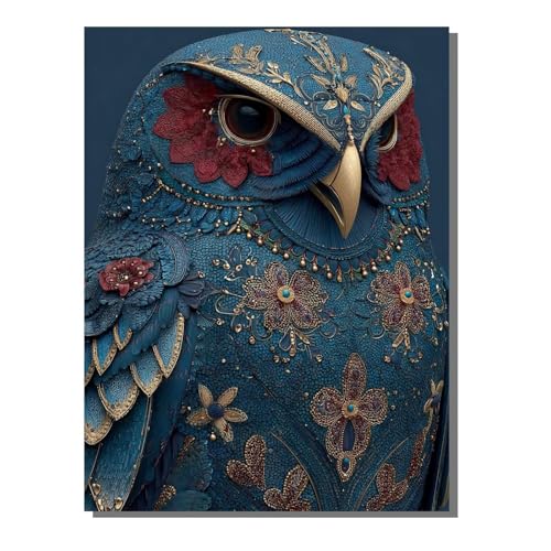 Tier Vogel Diamond Painting Erwachsene, 5D Diamant Kunst Kinder Kits, DIY Erwachsene Mosaikherstellung Basteln Diamant Malerei Bilder Set für Weihnachten Wanddekoration, Geschenke 40x50cm SYLF96 von YALNSENN