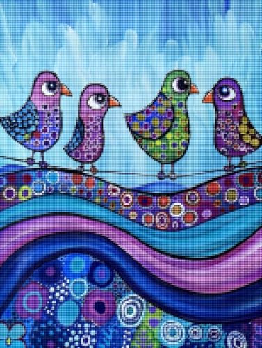 Vogel Diamond Painting Groß XXL 80x110 cm, DlY Abstrakt Diamant Painting Bilder Kinder, Full drill Daiments Malerei Erwachsene, 5D Diamond Art Bilder Mosaic Bastelset Kunst-Design-Stickerei Set 6-6 Vogel Diamond Painting Groß XXL 80x110 cm, DlY Abstrakt Diamant Painting Bilder Kinder, Full drill Daiments Malerei Erwachsene, 5D Diamond Art Bilder Mosaic Bastelset Kunst-Design-Stickerei Set 6-6 von YALNSENN