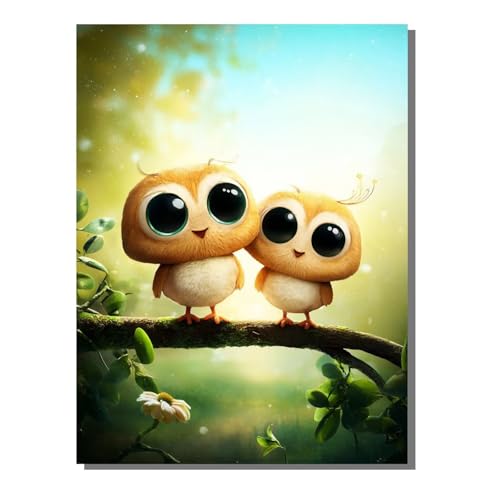 Vogel Tier Diamond Painting Erwachsene, 5D Diamant Kunst Kinder Kits, DIY Erwachsene Mosaikherstellung Basteln Diamant Malerei Bilder Set für Weihnachten Wanddekoration, Geschenke 50 x 70 cm SYLF800 von YALNSENN