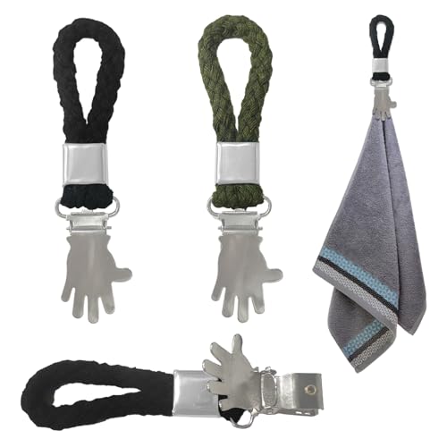 YALiya 6 Stück Handtuchklammern, Aufhänger für Handtücher, Handtuchaufhänger Ohne Nähen, Handtuchclips, Geeignet zum Aufhängen von Handtüchern, Kleidern, Handschuhen, Kleidern usw(schwarz/Army Green) YALiya 6 Stück Handtuchklammern, Aufhänger für Handtücher, Handtuchaufhänger Ohne Nähen, Handtuchclips, Geeignet zum Aufhängen von Handtüchern, Kleidern, Handschuhen, Kleidern usw(schwarz/Army Green) von YALiya