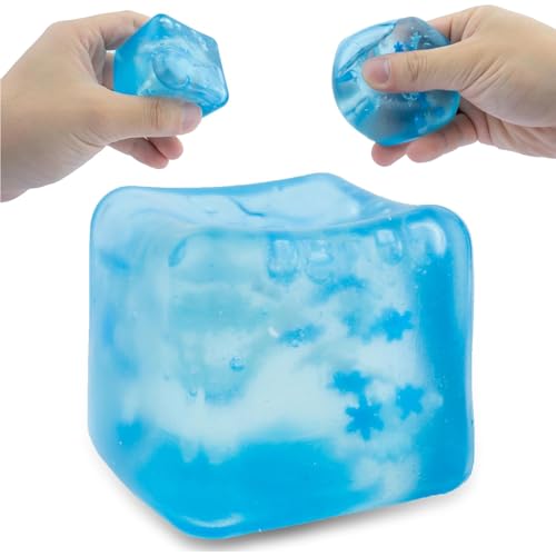 YALiya Eiswürfel-Squishy-Spielzeug Stress Balls Ice Cube Sensory Balls Transparenter TPR-Eisblock Schöner Würfel Antistressball, für Jungen-Mädchen, Mitgebsel Kindergeburtstag, Geschenke Mama YALiya Eiswürfel-Squishy-Spielzeug Stress Balls Ice Cube Sensory Balls Transparenter TPR-Eisblock Schöner Würfel Antistressball, für Jungen-Mädchen, Mitgebsel Kindergeburtstag, Geschenke Mama von YALiya
