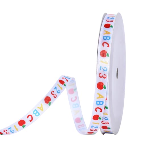 YAMA Band zum Basteln, Dankeschön, Lehrer, Satinband, dünn, für Geschenke, buntes Schulthema für Lehrer, Wertschätzung, Geschenkverpackung, 0,9 cm x 9,7 m YAMA Band zum Basteln, Dankeschön, Lehrer, Satinband, dünn, für Geschenke, buntes Schulthema für Lehrer, Wertschätzung, Geschenkverpackung, 0,9 cm x 9,7 m von YAMA