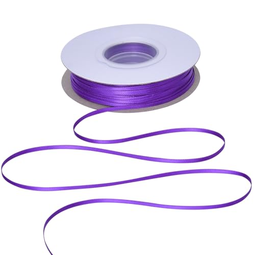 YAMA Doppelseitiges Satinband, 0,3 cm, 91,4 m, für Geschenkverpackungen, Basteln, Haarschleifen, Hochzeit, Party, Dekoration, Violett YAMA Doppelseitiges Satinband, 0,3 cm, 91,4 m, für Geschenkverpackungen, Basteln, Haarschleifen, Hochzeit, Party, Dekoration, Violett von YAMA