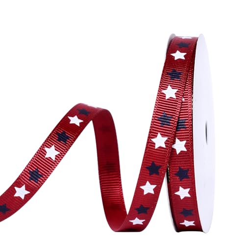 YAMA Patriotisches Band, rot-weiß-marineblaues Ripsband mit Stern, bedruckt für Geschenkverpackungen, Basteln, Haarschleifen, 0,9 cm x 9,1 m YAMA Patriotisches Band, rot-weiß-marineblaues Ripsband mit Stern, bedruckt für Geschenkverpackungen, Basteln, Haarschleifen, 0,9 cm x 9,1 m von YAMA