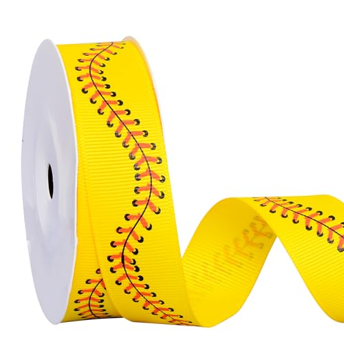 YAMA Softball-Band, 2,2 cm, 9,1 m, Ripsband, Sportband zum Basteln, Haarschleifen, Geschenkverpackung, Team-Party-Dekoration YAMA Softball-Band, 2,2 cm, 9,1 m, Ripsband, Sportband zum Basteln, Haarschleifen, Geschenkverpackung, Team-Party-Dekoration von YAMA