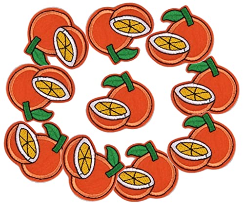 YAME 10Pcs Stickerei Eisen Auf Orange Patches Früchte Aufkleber Kleidung Reparatur Applikationen Kleidung Taschen Hosen Kleid Abzeichen von YAME