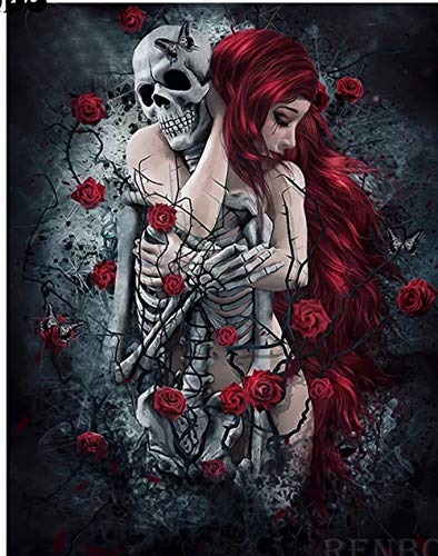 5d Diamant Painting Kit DIY Halloween Stil Handgemachtes Klebebild mit Digitale Sets Kreuzstich Wanddekoration (46 * 36CM) von YAMOOCO