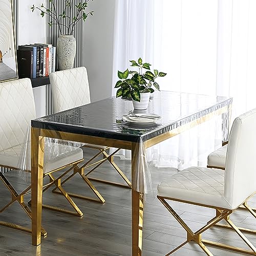 YANAYANA Tischdecke Transparent, Tischfolie Durchsichtig, wasserdichte Tischschutz Tischfolie 0.13 mm Stark, Fettdicht Abwaschbar PVC Klarsichtfolie, Eckig Transparent Schutztischdecke YANAYANA Tischdecke Transparent, Tischfolie Durchsichtig, wasserdichte Tischschutz Tischfolie 0.13 mm Stark, Fettdicht Abwaschbar PVC Klarsichtfolie, Eckig Transparent Schutztischdecke von YANAYANA