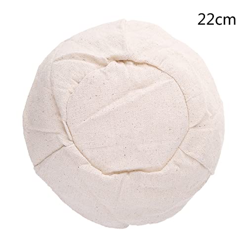 Runder Brotgärkörbchen Stoffeinsatz Runde Brotform Liner Natürliches Rattan Backen Teig Sauerteigkorb von YANBOYI