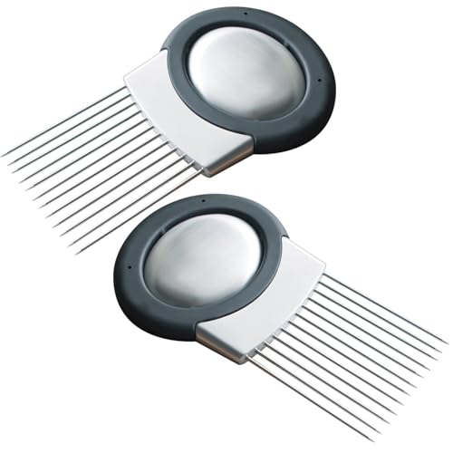 YANBOYI 2 Stück Multifunktionaler Zwiebelschneideassistent mit scharfen Zinken Edelstahl Küchenwerkzeug für effiziente YANBOYI 2 Stück Multifunktionaler Zwiebelschneideassistent mit scharfen Zinken Edelstahl Küchenwerkzeug für effiziente von YANBOYI