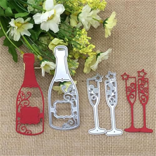 Schablonen zur Kartenherstellung, 10,4 x 3,8 cm, Weinflaschen-Motiv, Metall-Stanzschablone, Dekoration, Scrapbooking, Stanzformen, Album, Papierhandwerk Schablonen zur Kartenherstellung, 10,4 x 3,8 cm, Weinflaschen-Motiv, Metall-Stanzschablone, Dekoration, Scrapbooking, Stanzformen, Album, Papierhandwerk von YANCHIPANGHE