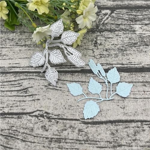 Schablonen zur Kartenherstellung, 10,6 x 10 cm, Blätterrahmen, Metall-Stanzform, rundes Loch, Etikett, Etikett, Scrapbooking, Papierhandwerk von YANCHIPANGHE
