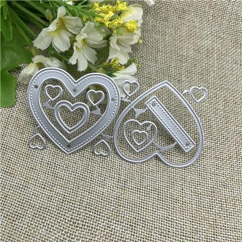 Schablonen zur Kartenherstellung, 10,7 x 5,1 cm, Liebesalbum, Metall-Stanzform, rundes Loch, Etikett, Etikett, Scrapbooking, Papierhandwerk von YANCHIPANGHE