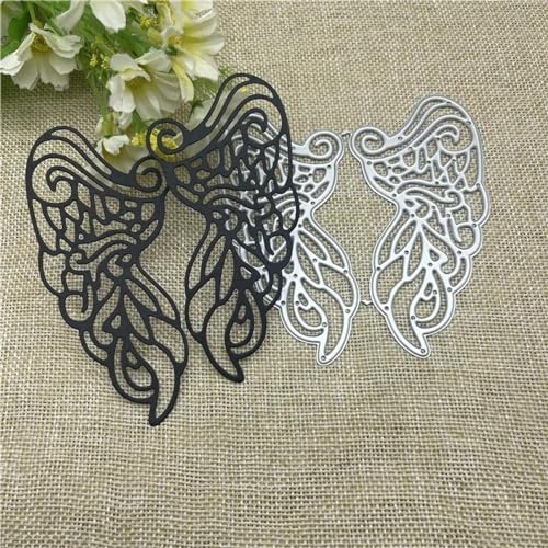Schablonen zur Kartenherstellung, 10 x 10,4 cm, Flügel-Set, Rahmen, Metall-Stanzformen, Form, rundes Loch, Etikett, Etikett, Scrapbooking, Papierhandwerk von YANCHIPANGHE
